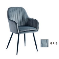 Sillón MUNICH terciopelo GRIS